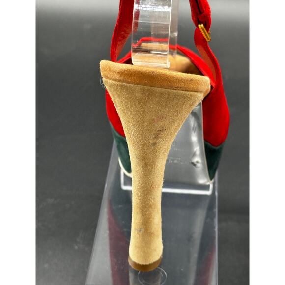 Yves saint Laurent suede peep toe platform - Picture 5 of 16